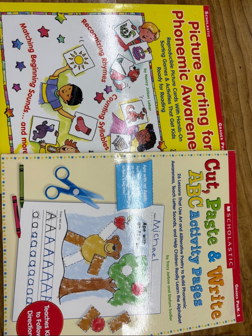 Cut, Paste & Write ABC Activity Pages and Picture Sorting for Phonemic Awareness